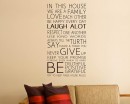 In This House Quotes Wall Decal Family Vinyl Art Stickers